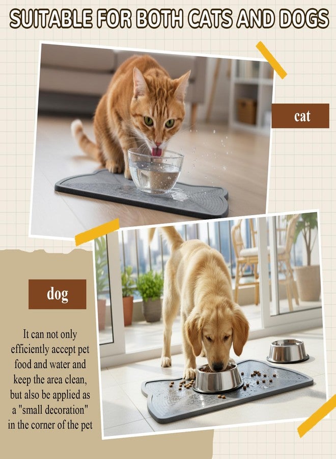 Fiwochic Stone Mat for Dog and Cat Water Bowls 16.5 x 9.5 Inch Absorbent Feeding Mat Quick Drying Tray for Small Medium Pet Water Fountains Diatomaceous Earth Accessories for Messy Drinkers - Image 3